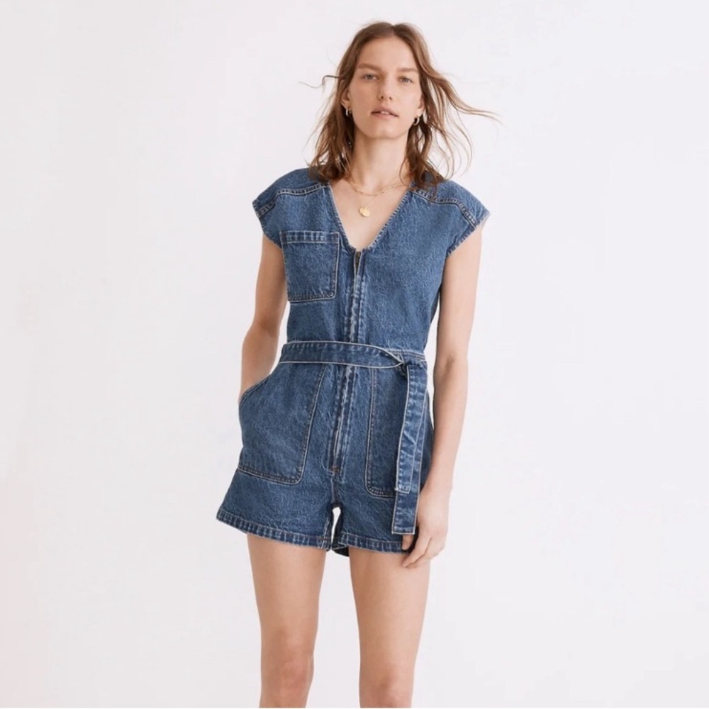 Madewell Zip-Front Romper